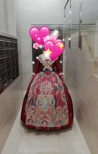 Traje de Fallera Siglo XVIII Multicolor