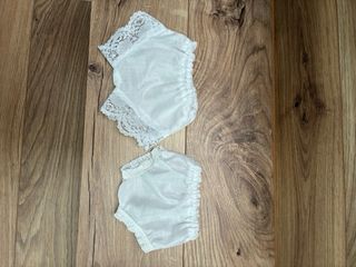 2 Braguitas  Muñeca Pierina Blancas Encaje