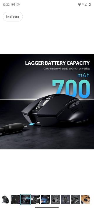 Mouse inphic Wireless Nero  vino a 1600 dpi