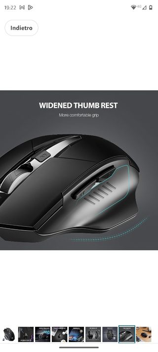 Mouse inphic Wireless Nero  vino a 1600 dpi