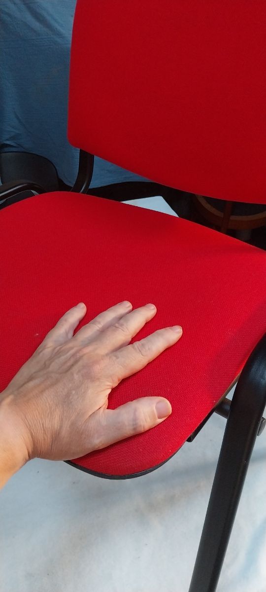 6 Sillas de Oficina Naranja y Negro