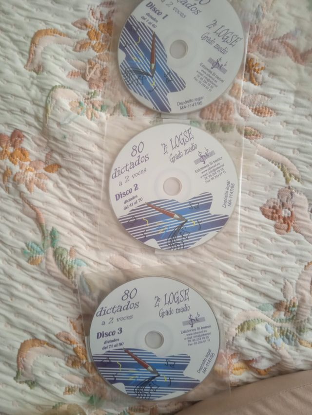 Lote 3 CDs 2 LOGSE Grado Medio Dictados