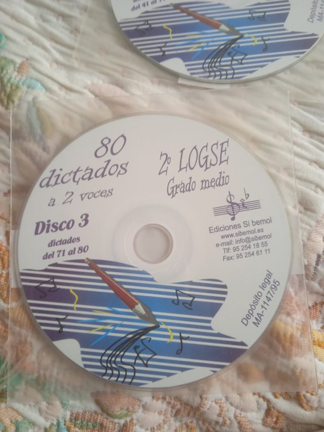 Lote 3 CDs 2 LOGSE Grado Medio Dictados