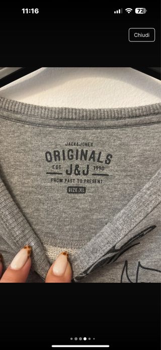 Maglietta uomo Jack & Jones grigia