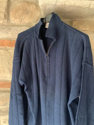 Maglione uomo blu con zip
