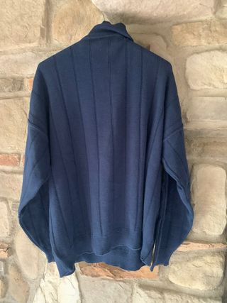 Maglione uomo blu con zip