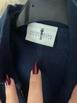 Maglione uomo blu con zip