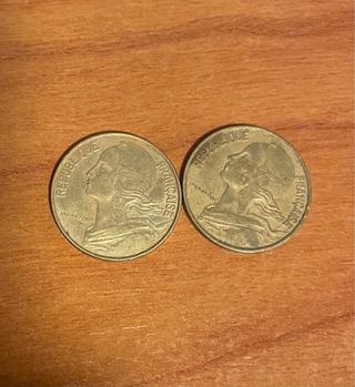 Lote 2 Monedas Francesas