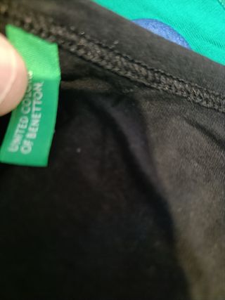 Camiseta Benetton negra Talla XL hombre