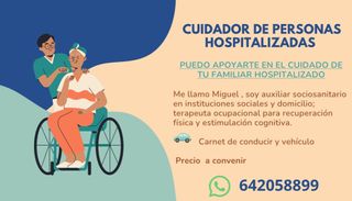 Me ofrezco a cuidar a familiares en hospitales