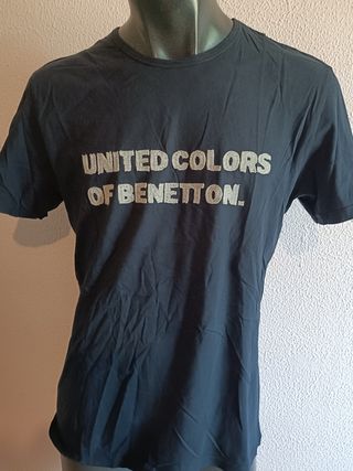 Camiseta Benetton azul Talla XL Hombre