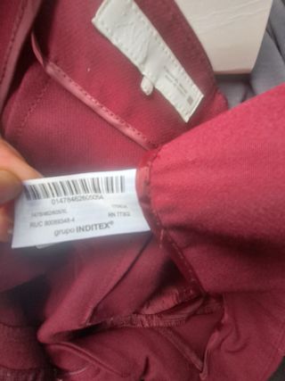 Pantalón Zara Rojo Talla XL