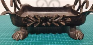 Lotto Candelabro + Svuotatasche in ferro battuto