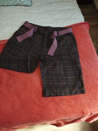 Pantalón corto Zara cuadros invierno