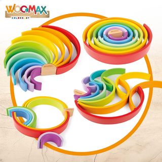 ✨ - WOOMAX Arcoíris de Madera Infantil, Juguete de