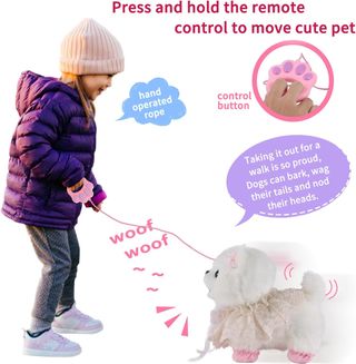 ✨ - RuiDaXiang Perro de Juguete de Peluche con Cor