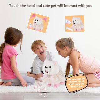 ✨ - RuiDaXiang Perro de Juguete de Peluche con Cor