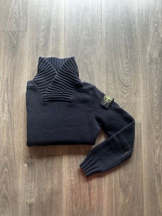 Vintage Jersey Stone Island Azul Oscuro 