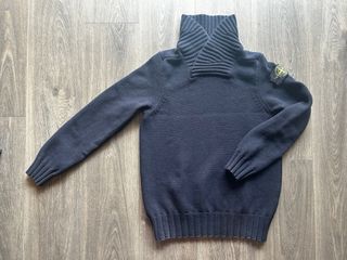 Vintage Jersey Stone Island Azul Oscuro 