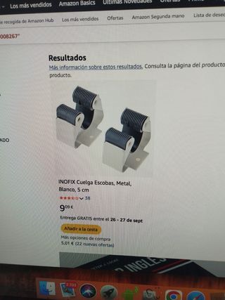 Colgador Escoba INOFIX Blanco o cromo