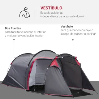 Tienda Campaña 2-3 Personas  426x206x154 cm