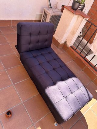 Cheslong Negro ajustable/reclinable