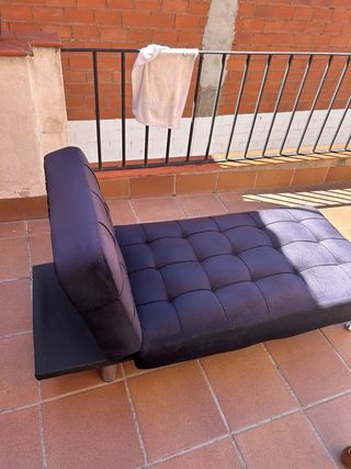Cheslong Negro ajustable/reclinable