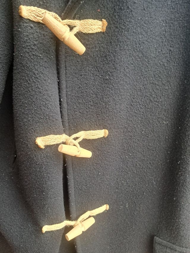 Abrigo Zara Negro Talla XL lana mujer