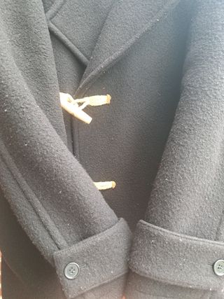 Abrigo Zara Negro Talla XL lana mujer 
