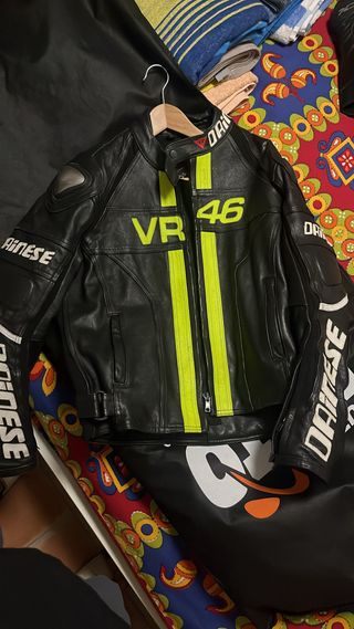 Chaqueta Cuero Moto Valentino Rossi VR46