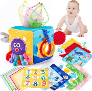 ✨ - hahaland Caja Pañuelos Juguete Bebes 6-12 Mese