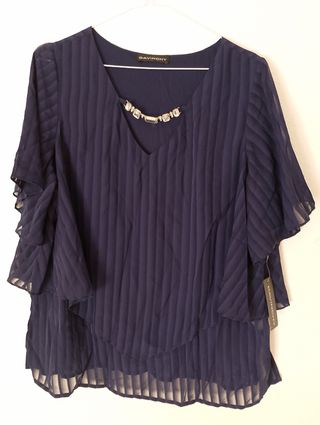 Blusa Davinchy Azul Marino Elegante