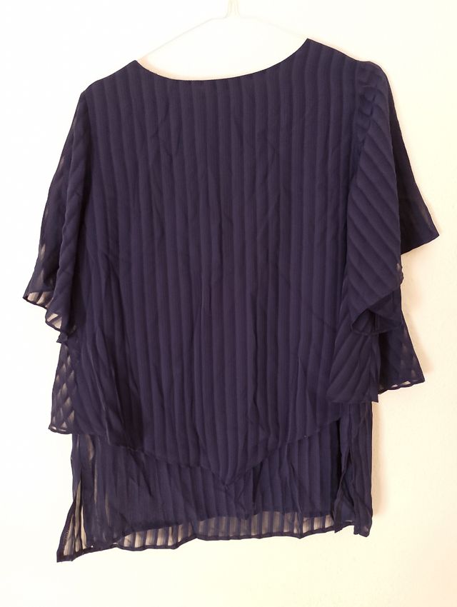 Blusa Davinchy Azul Marino Elegante