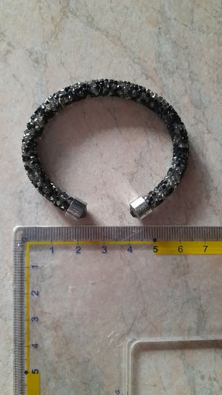 Bracciale Swarovski Cristalli Nero Grigio