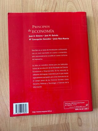 Libro “PRINCIPIOS DE ECONOMIA”