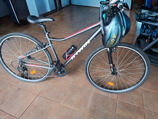 Bicicleta Btwin Gris con Accesorios