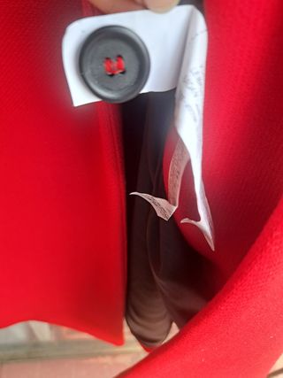 Abrigo Zara Rojo XL lana manteco
