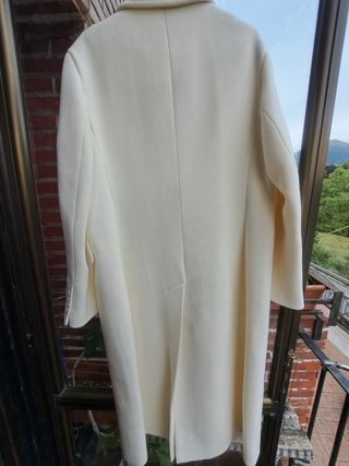 Abrigo Lana Zara Mujer XL Blanco