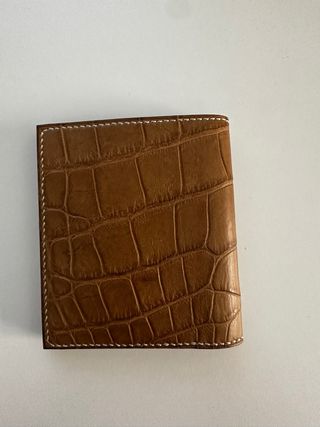 Cartera / billetera de piel marrón para hombre