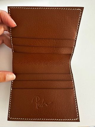 Cartera / billetera de piel marrón para hombre