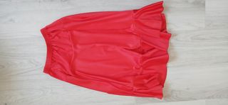 Falda flamenca roja con lunares blancos