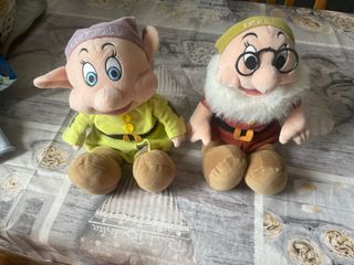 2 peluche 7 nani Disney Dotto e cucciolo
