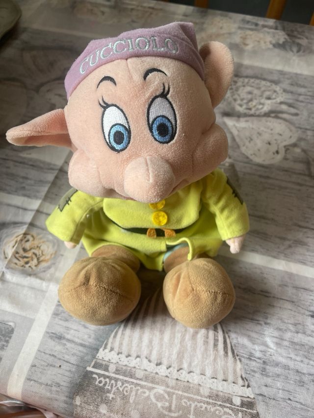 2 peluche 7 nani Disney Dotto e cucciolo