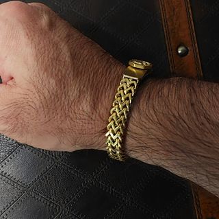 Pulsera Acero Chapado Oro