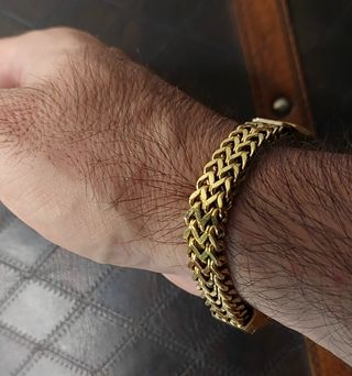 Pulsera Acero Chapado Oro