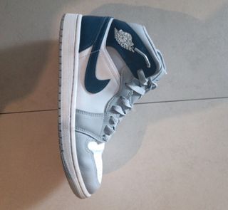 Jordan 1 Mid Blu Grigie Bianche