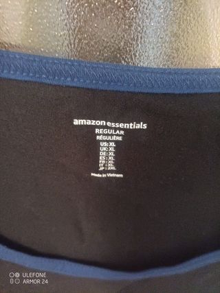 Camiseta de tirantes Amazon Essentials Negra XL