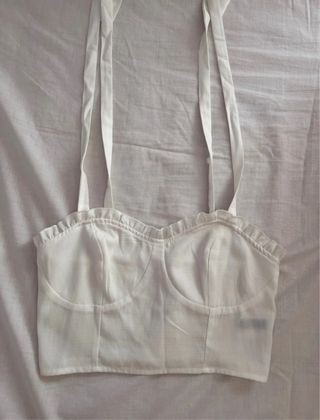 Top Shein Tirantes Volante S Blanco