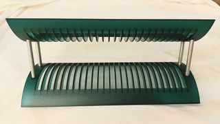 Porta CD design moderno verde e argento
