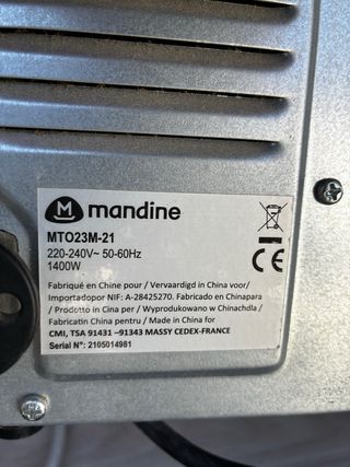 Horno Eléctrico de Encimera